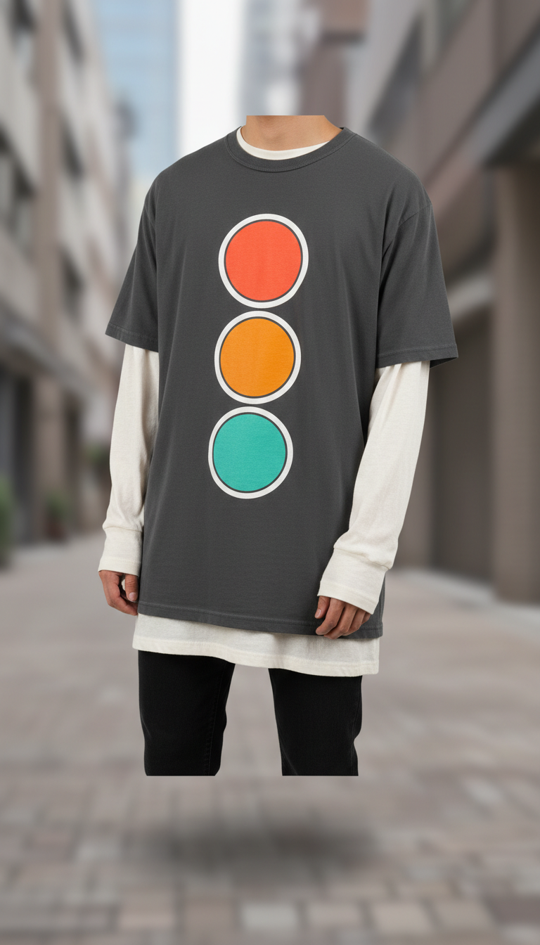 Amber signal graphic tee