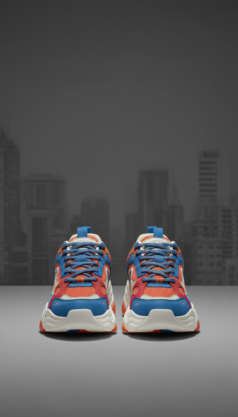 Skyline blue chunky sneakers